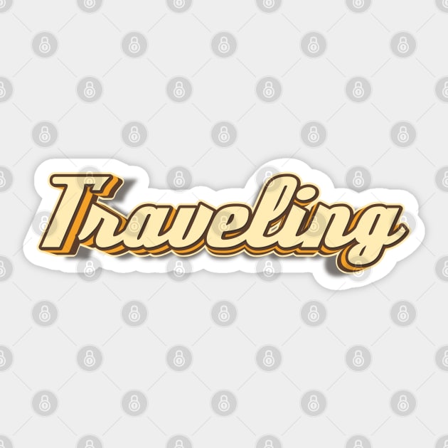 Traveling typography Sticker by KondeHipe